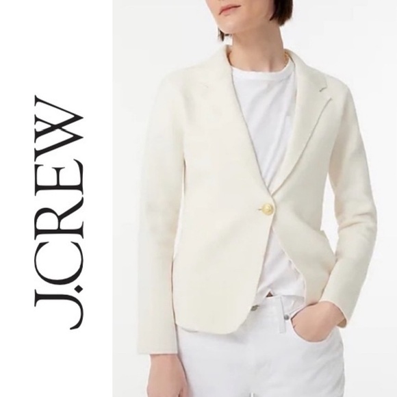 J. Crew Camille Sweater Blazer in Ivory - Picture 1 of 15